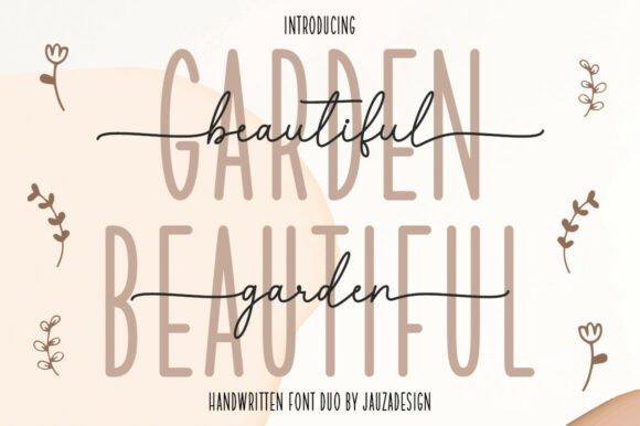 Beautiful Garden: A Font Duo for Elegant Branding