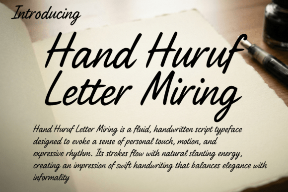 Hand Huruf Letter Miring: The Expressive Script for Modern Design