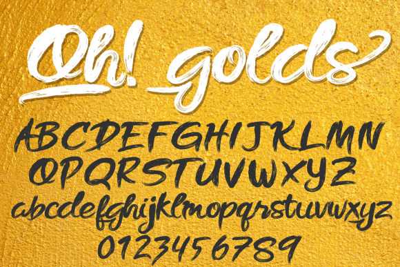 Oh! Golds: Elevating Design with Elegant Script Typography